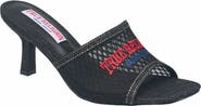 True Religion Denim Mesh Mule Heel