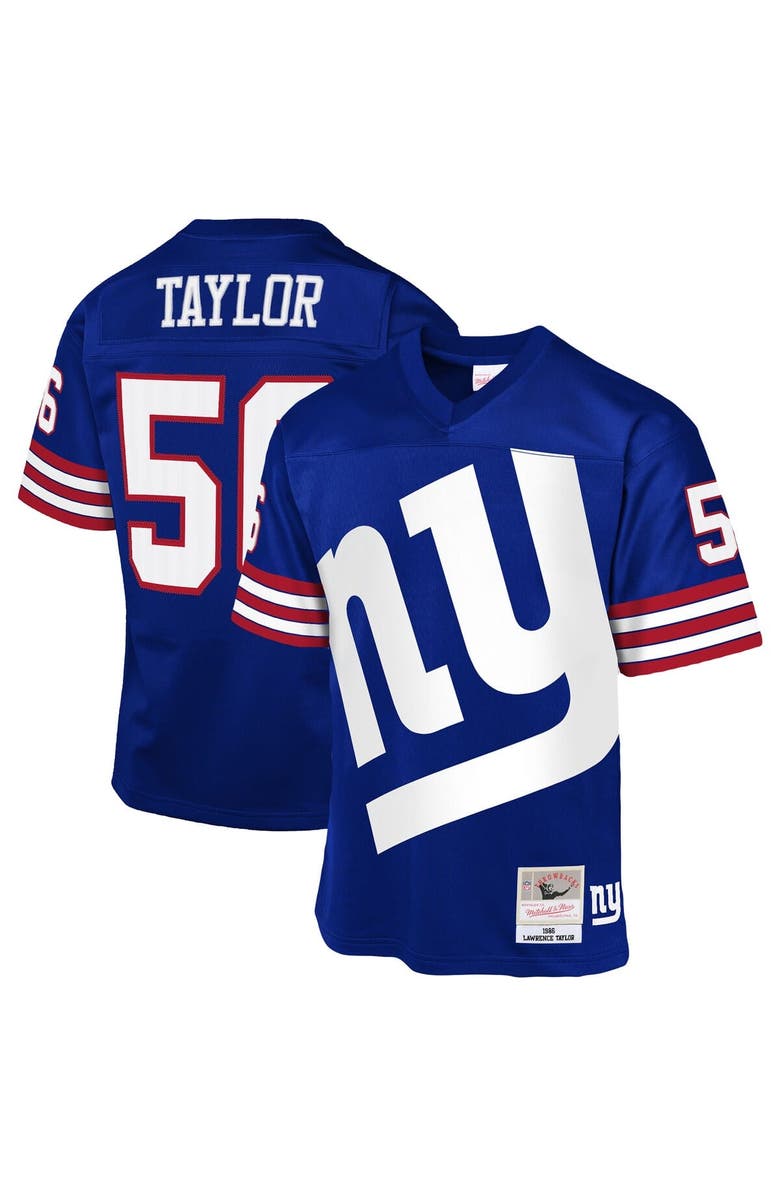 Mitchell & Ness Youth Mitchell & Ness Lawrence Taylor Royal New York Giants 1986 Throwback Fashion Jersey, Main, color, Royal
