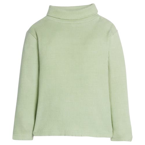 Bisby Kids' Ribbed Turtleneck In Pistachio Ice Cream