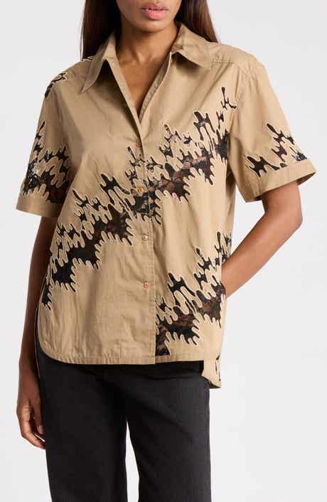 Squiggle Lace Camp Shirt