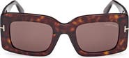 TOM FORD Brigitta 50mm Rectangular Sunglasses