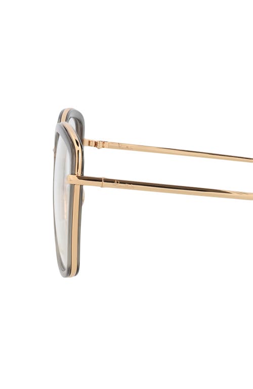 Pomellato 53mm Square Optical Glasses In Grey/gold