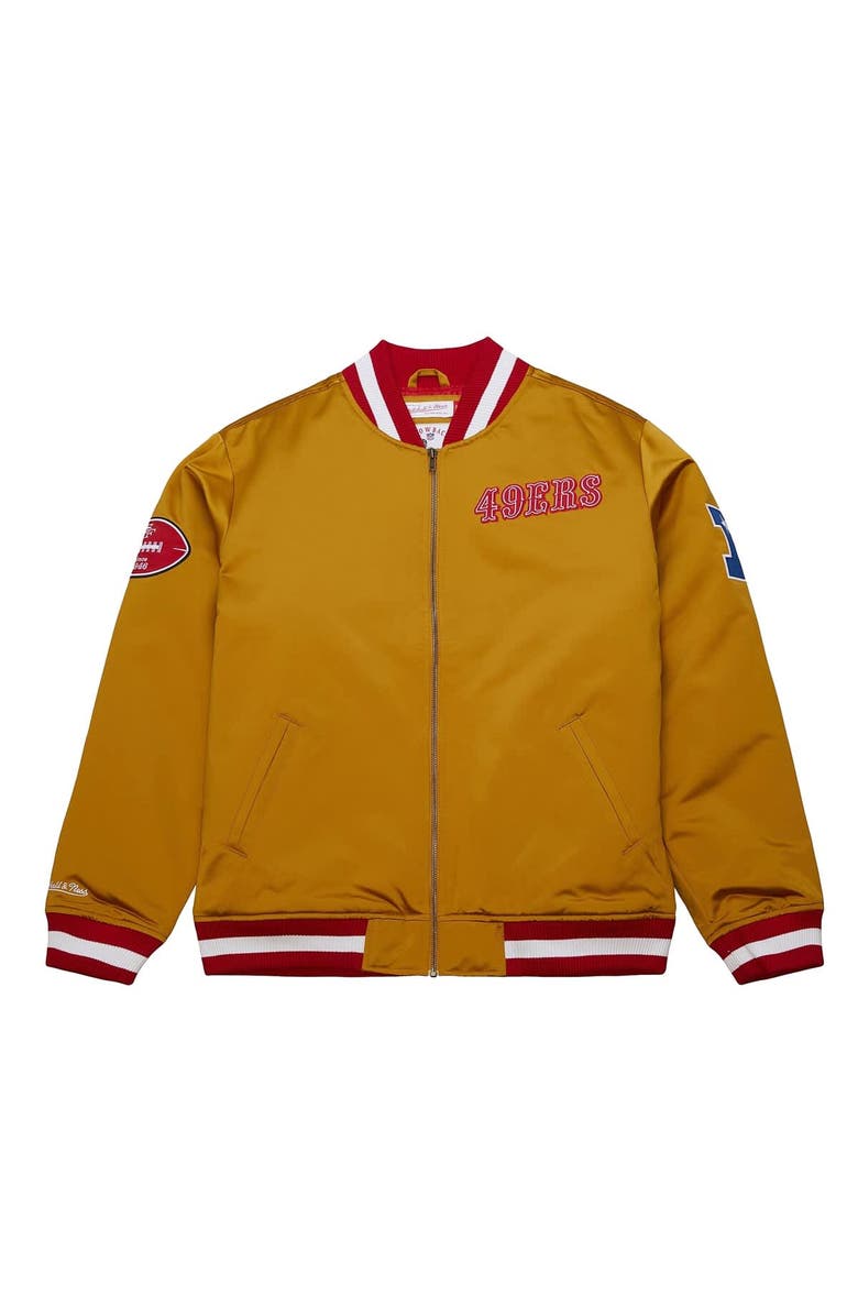 Mitchell & Ness Men's Mitchell & Ness Gold San Francisco 49ers Heavyweight Full-Zip Satin Jacket, Alternate, color, Gold