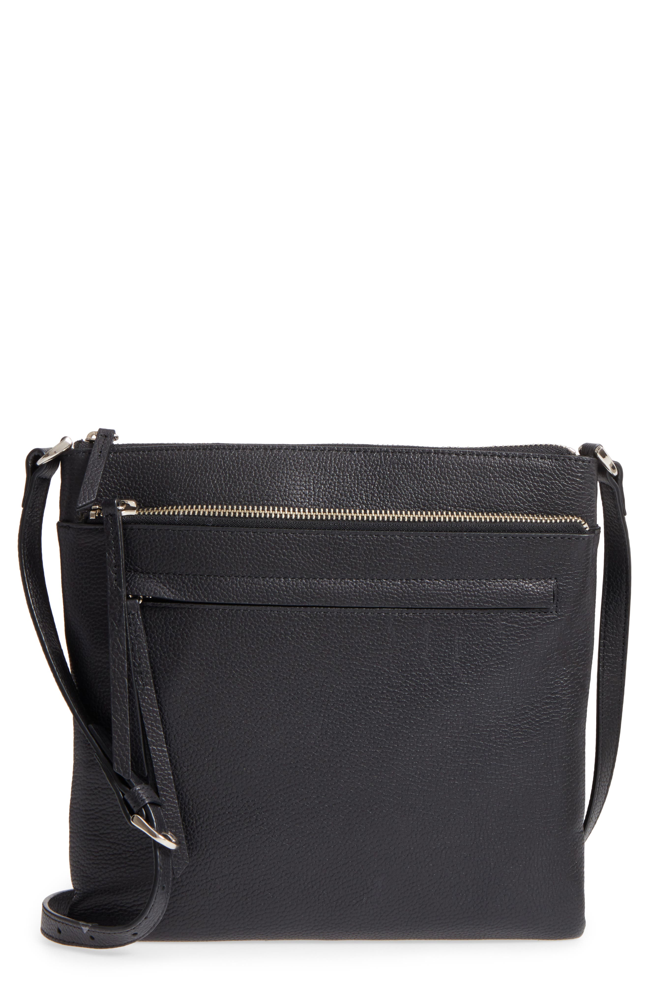 Nordstrom Finn Leather Crossbody Bag, Main, color, 