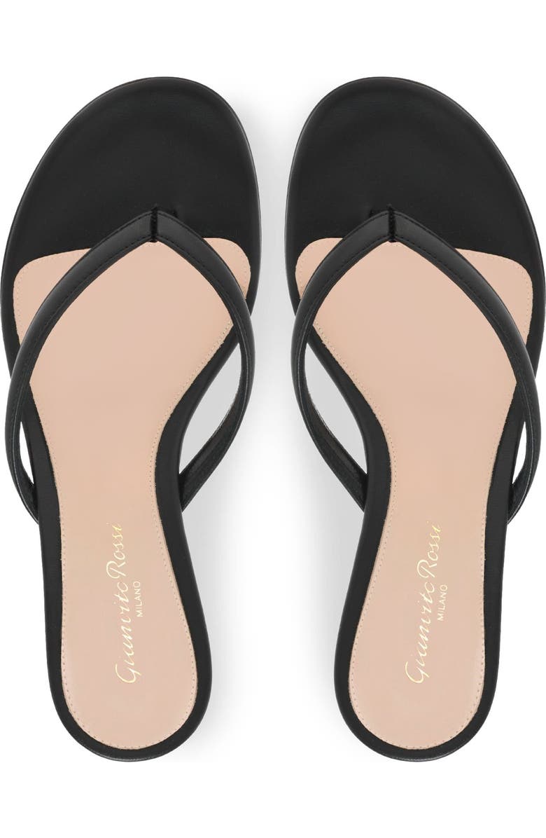 Gianvito Rossi Calypso Thong, Alternate, color, Black Lamb Leather