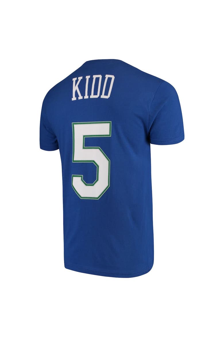 Men's Mitchell & Ness Jason Kidd Blue Dallas Mavericks Hardwood Classics Team Name & Number T-Shirt, Alternate, color, Blue