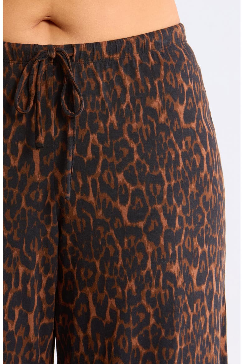 Moonlight Eco Crop Pajamas, Alternate, color, BROWN/ BLACK ELEGANT LEOPARD
