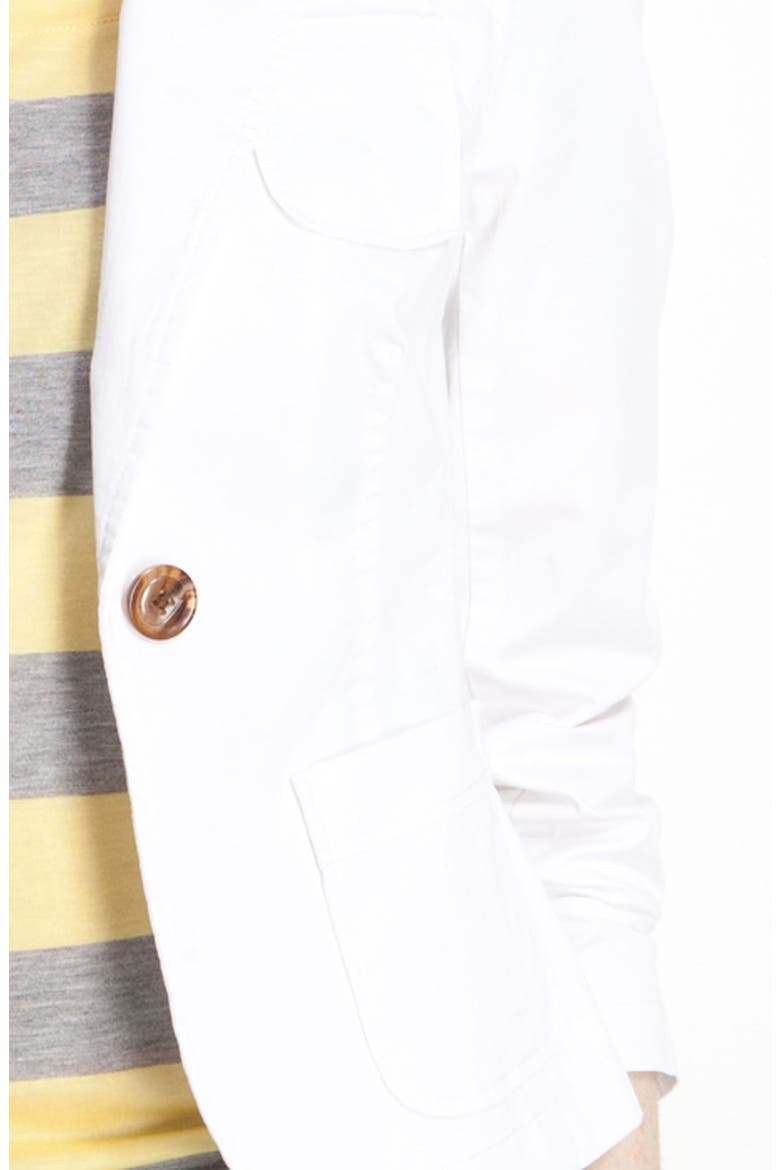 Twill Blazer, Alternate, color, WHITE