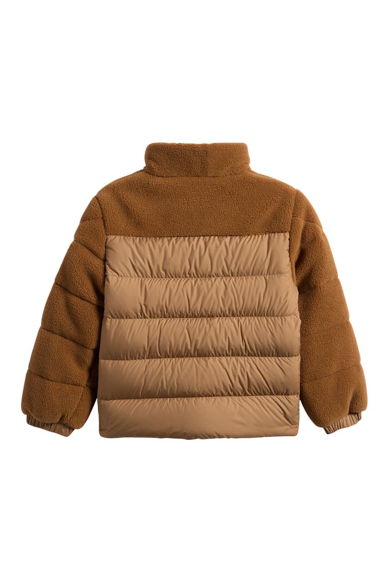 Kids' Mich Mixed Media Down Puffer Jacket, Alternate, color, BEIGE