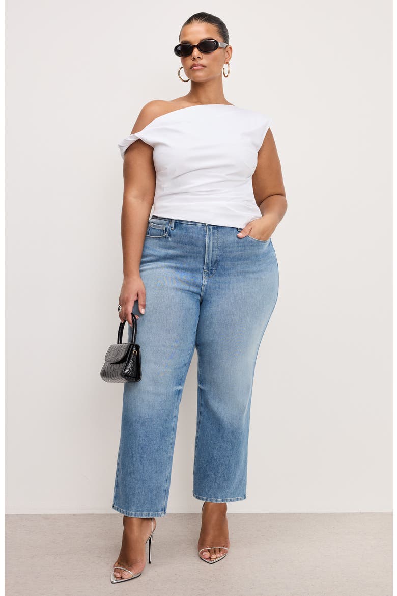 Good Legs Soft-Tech High Waist Ankle Straight Leg Jeans, Alternate, color, INDIGO1012