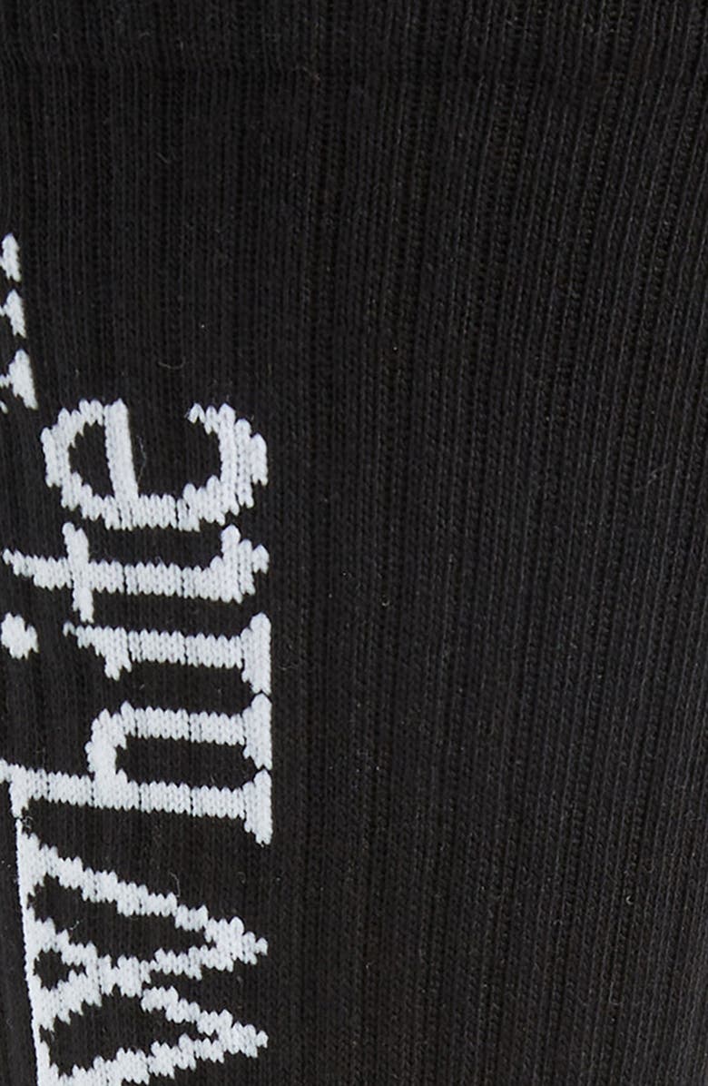 Off-White Bookish Big Logo Cotton Mid Calf Socks, Alternate, color, 