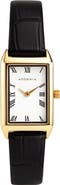 Adornia Zurich Faux Leather Strap Watch, 28mm x 20mm