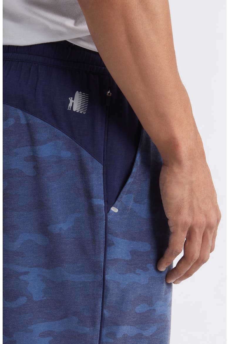 Brooksy Camo Knit Drawstring Shorts, Alternate, color, NAVY