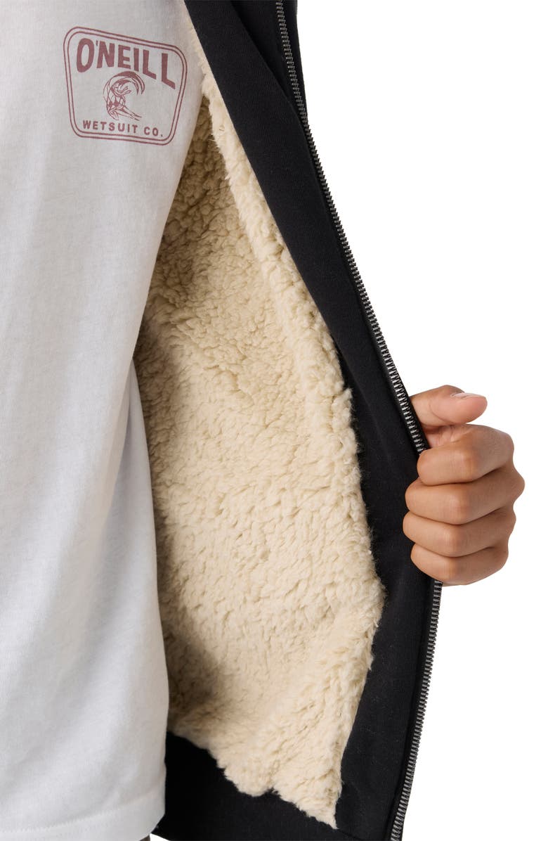 O'Neill Kids' Fifty Two High Pile Fleece Lined Zip Hoodie, Alternate, color, 