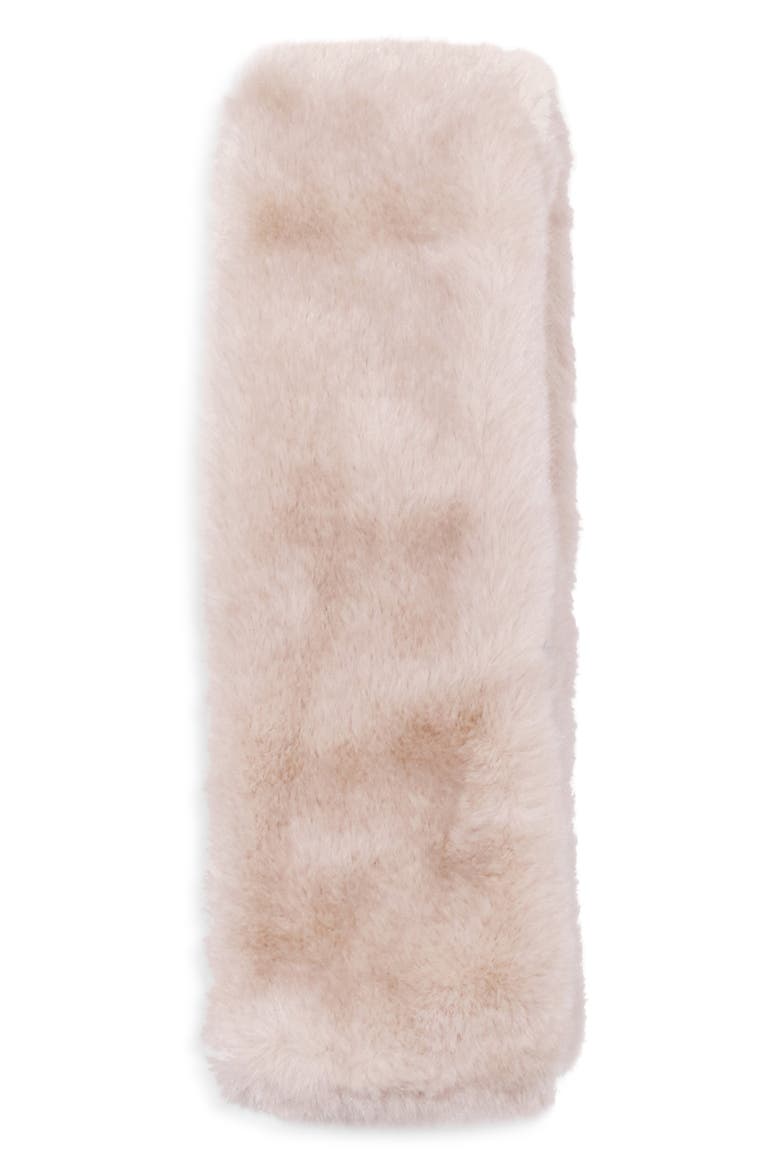 Rockefeller Faux Fur Scarf, Main, color, LIGHT BROWN