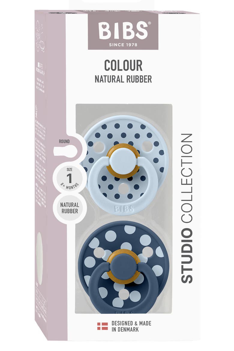 Studio Color 2-Pack Pacifiers, Alternate, color, BLUE/ STEEL BLUE