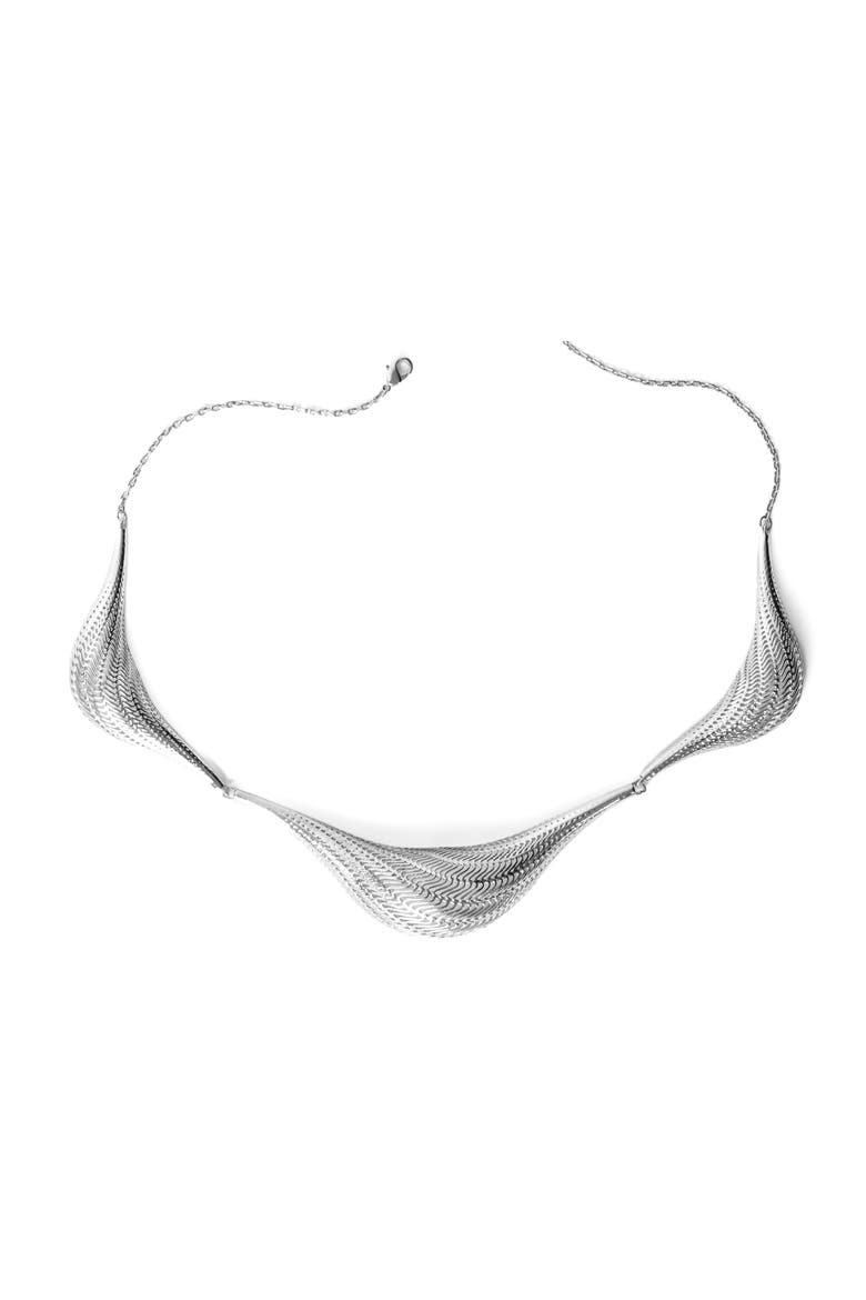 Flow Large Necklace, Main, color, Silver