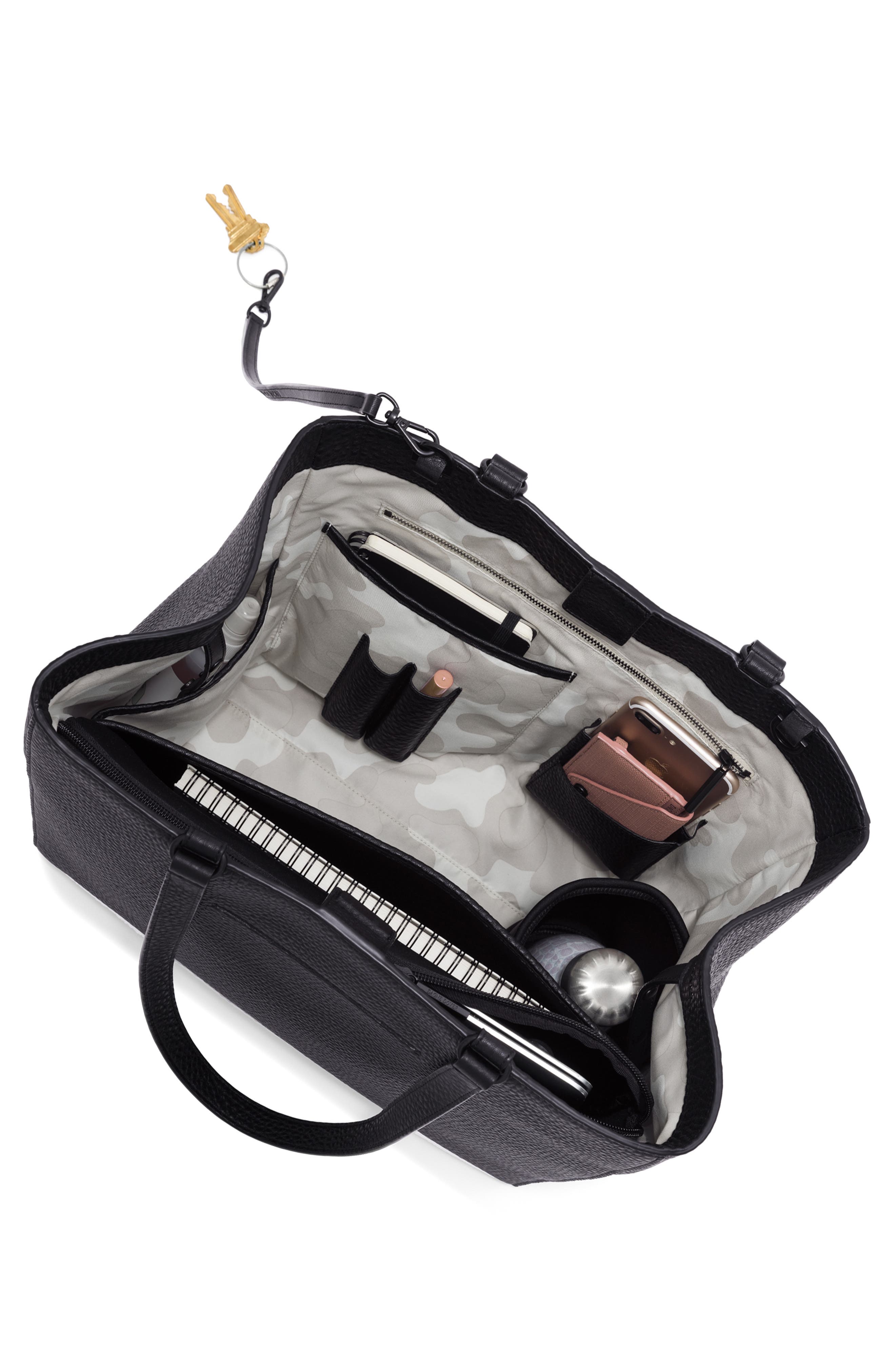 Dagne Dover Large Allyn Leather Tote, Alternate, color, 