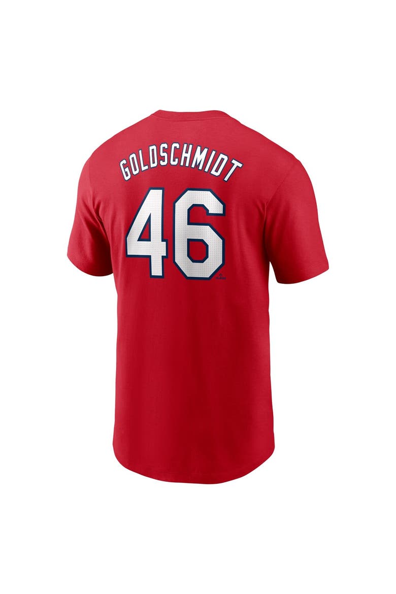 Men's Nike Paul Goldschmidt Red St. Louis Cardinals Fuse Name & Number T-Shirt, Alternate, color, Red