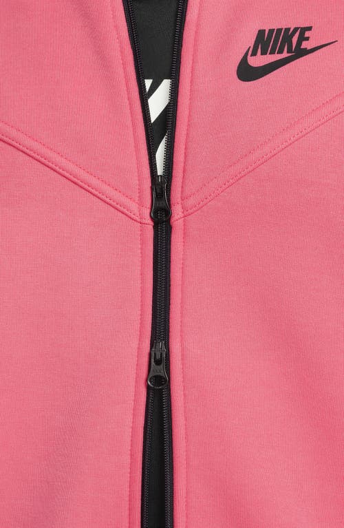 Nike Sportswear Tech Fleece Big Kids' (girls') Full-zip Hoodie In Pink