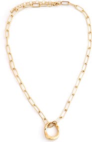 Panacea Link Circle Pendant Necklace