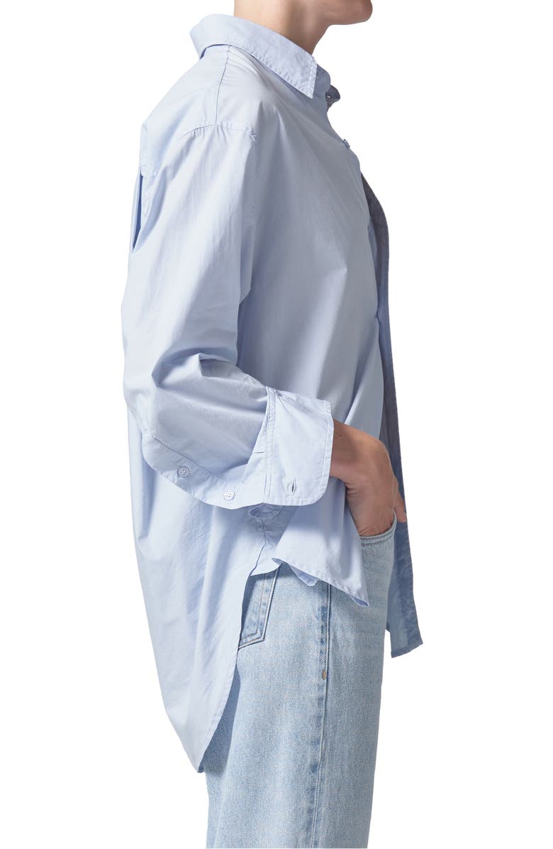 Citizens of Humanity Kayla Oversize Poplin Button-Up Shirt, Alternate, color, Santa Cruz