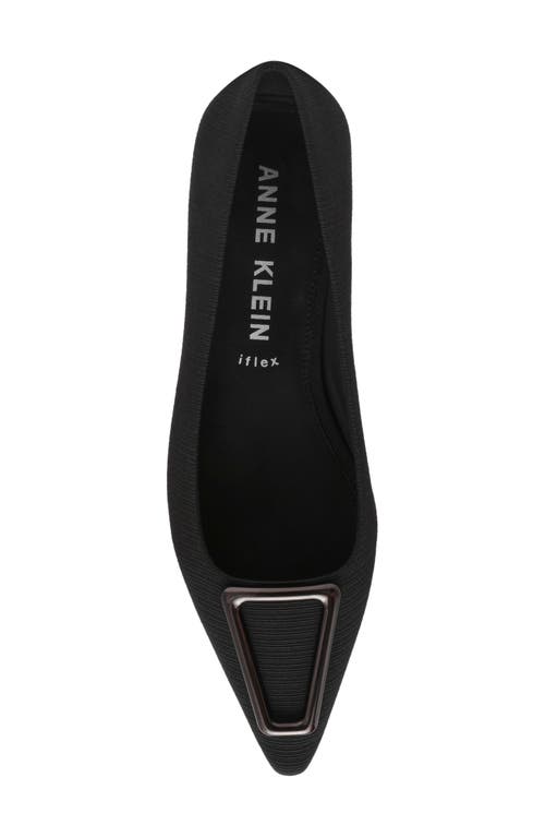 Anne Klein Cavina Pointed Toe Flat In Black