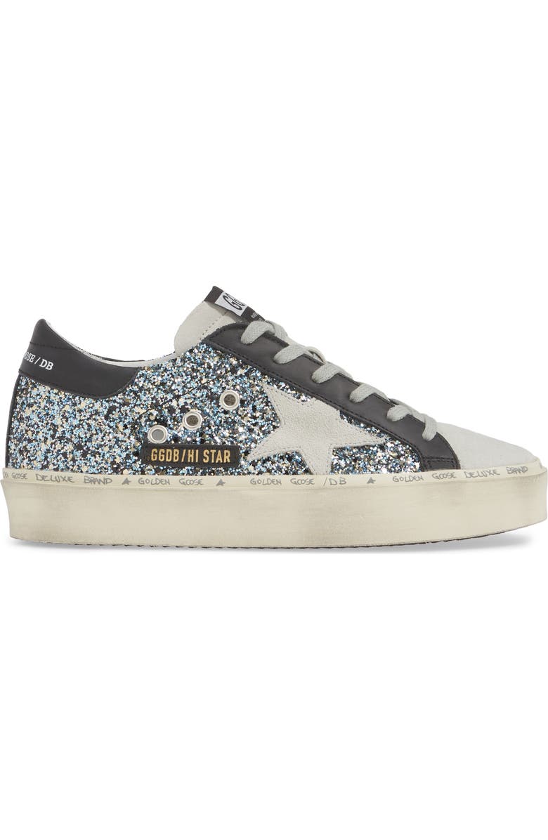 Golden Goose Glitter Hi Star Platform Sneaker, Alternate, color,