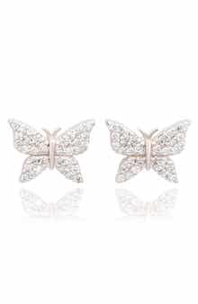SUZY LEVIAN DIAMONDS 14K Gold Diamond Butterfly Stud Earrings - 0.35ct.