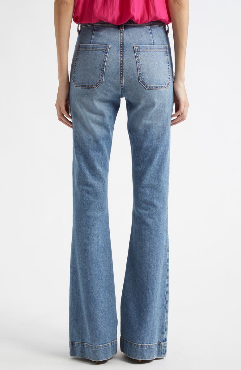 Ramy Brook Cindy Exposed-Button Fly Wide Leg Jeans, Alternate, color, 