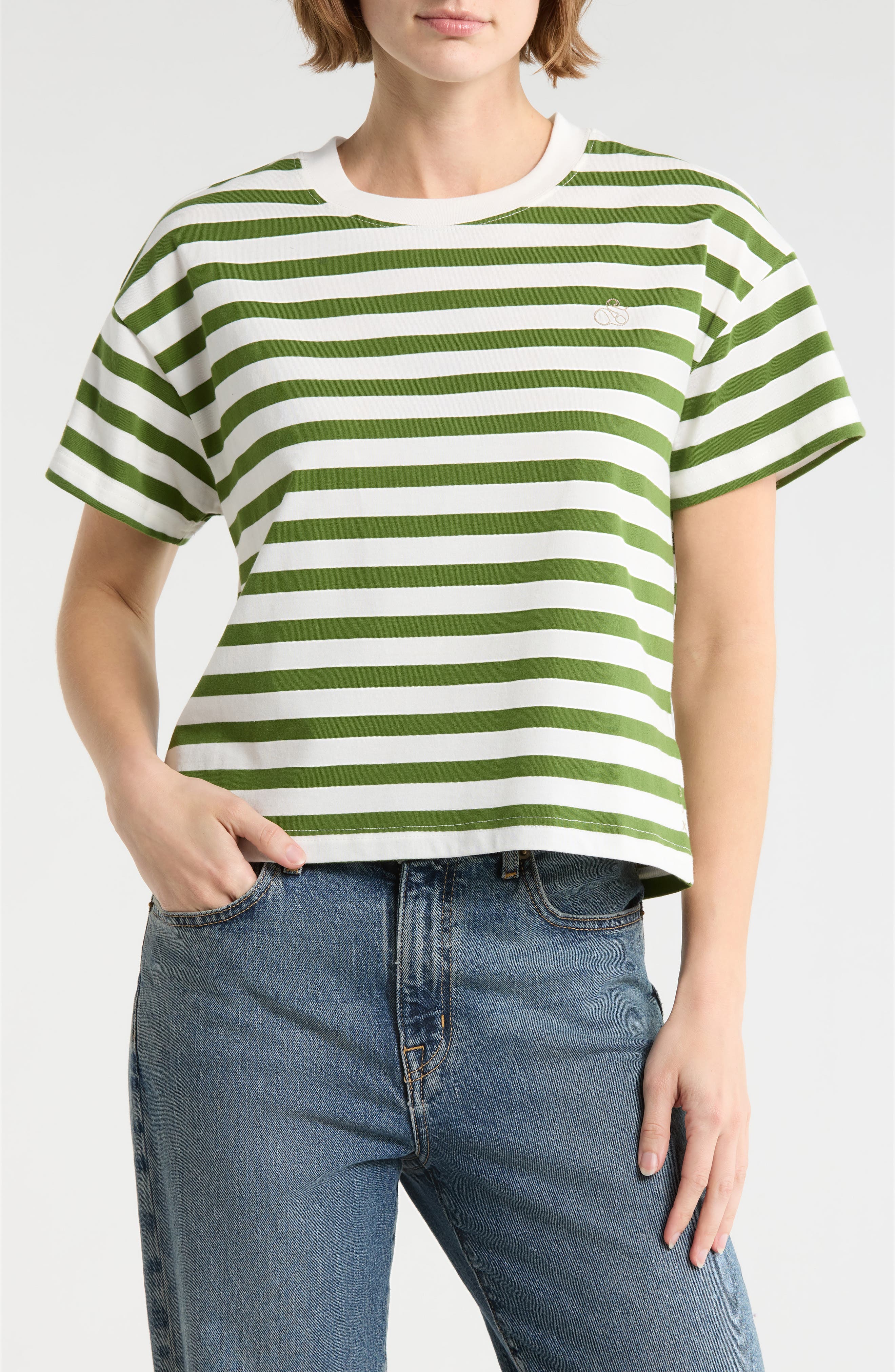 Scotch & Soda Boxy Yarn Dye Stripe T-Shirt