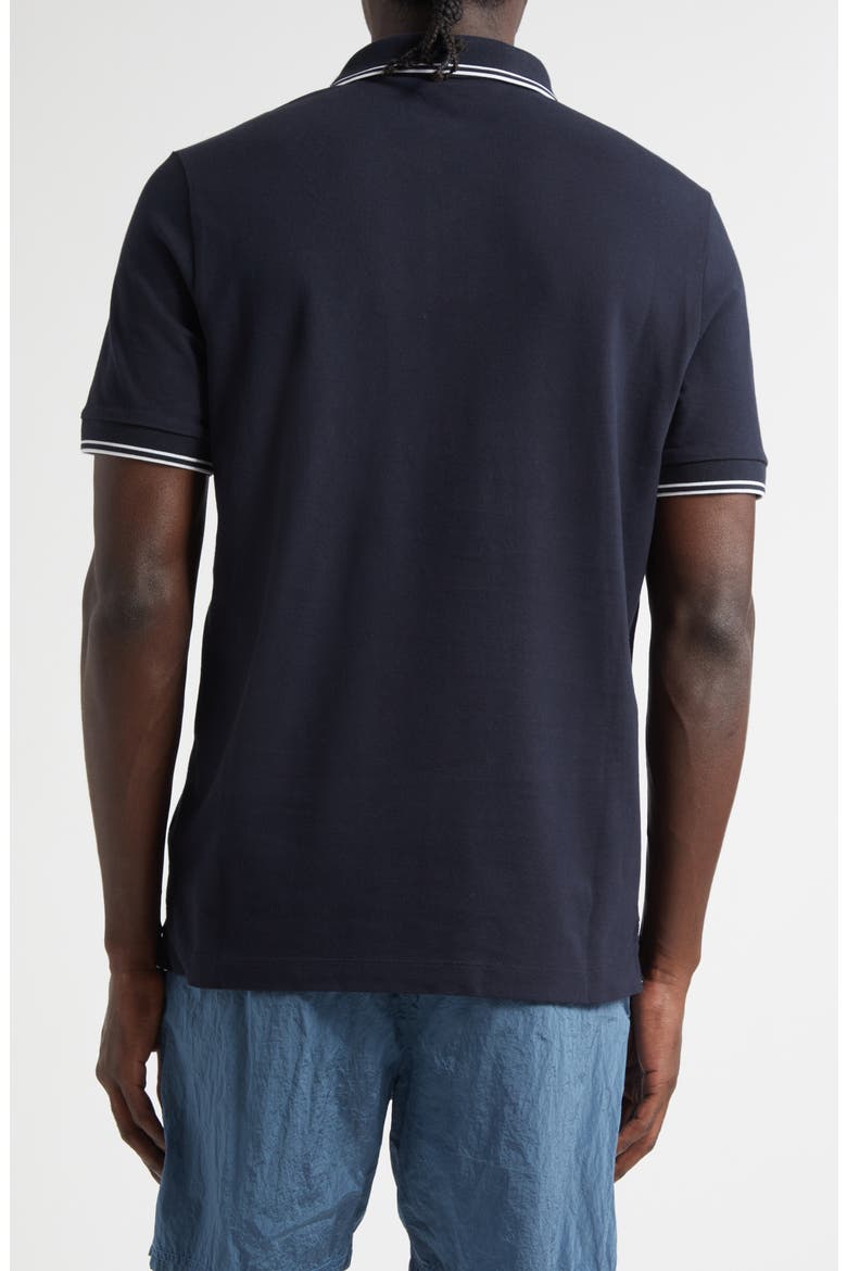 Tipped Stretch Cotton Polo, Alternate, color, V0020 NAVY BLUE