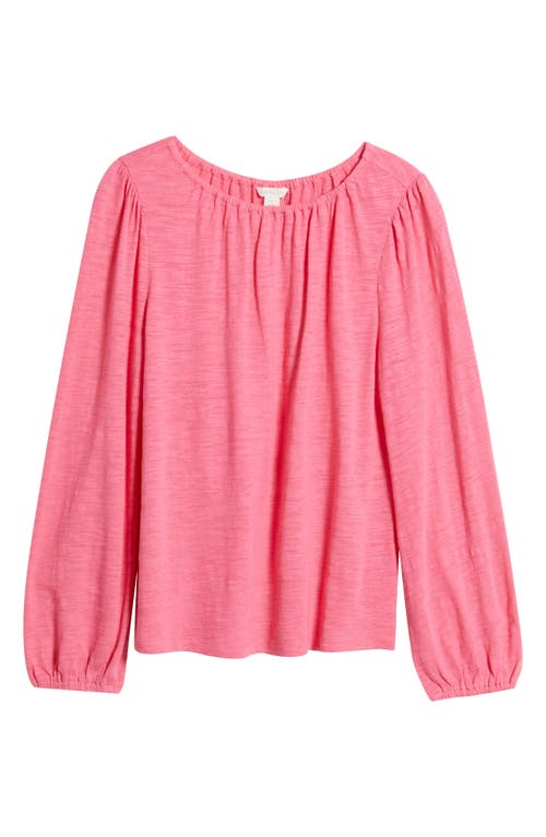 Caslonr Caslon(r) Gathered Neck Top In Pink Caliente