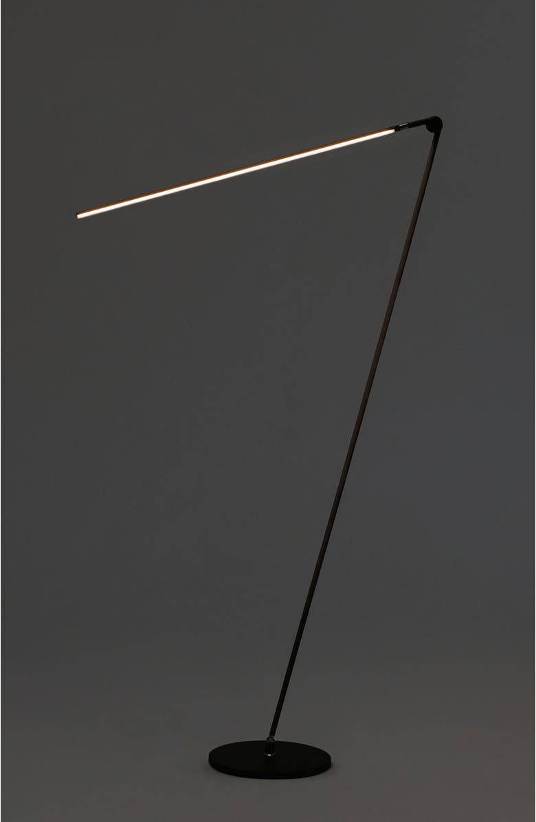 Brightech Libra 54.5" 3-Way Dimming LED Floor Lamp with Adjustable Rotating Base, Alternate, color, Classic Black