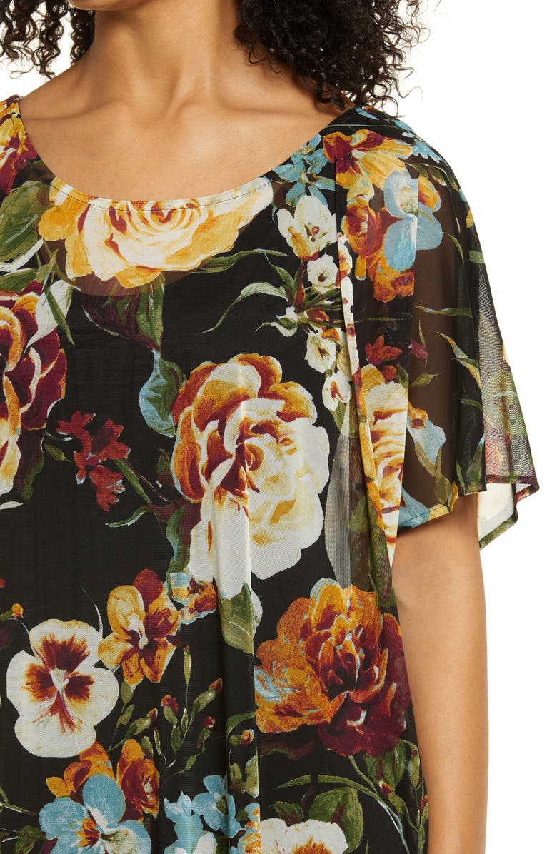 Connected Apparel Floral Print Maxi Dress, Alternate, color, 