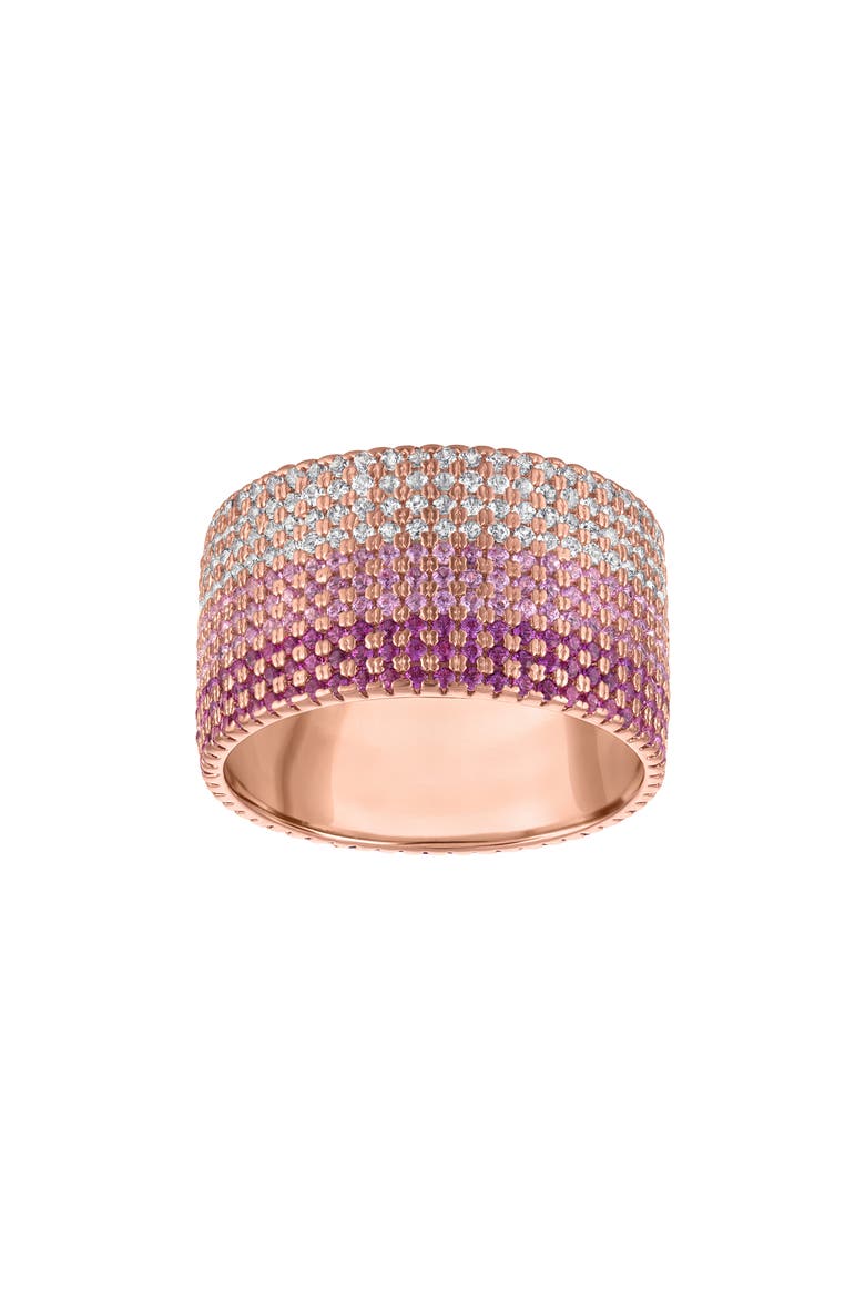 Lab Created Ruby & Sapphire Band Ring, Main, color, PINK