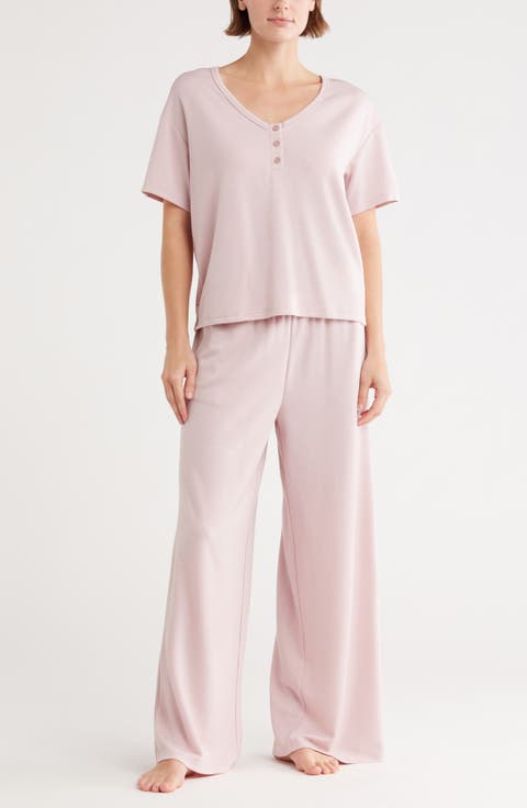Scuba Knit Henley & Pants Lounge Set