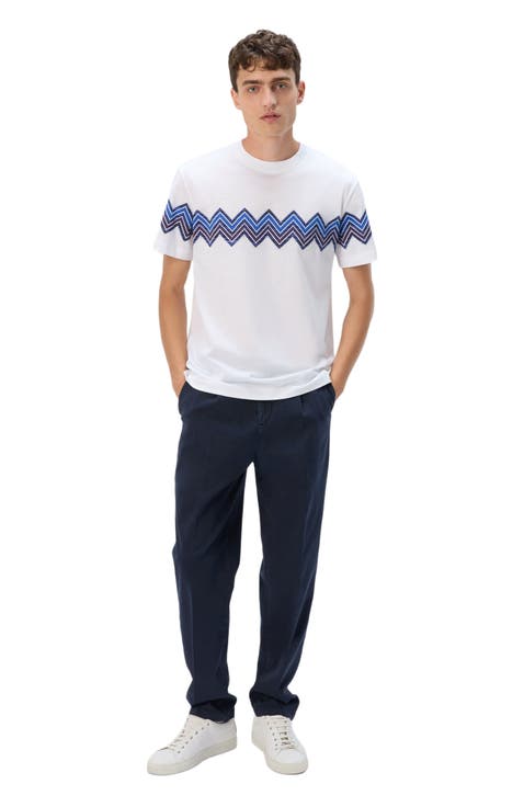 T-shirt With Maxi Chevron Insert