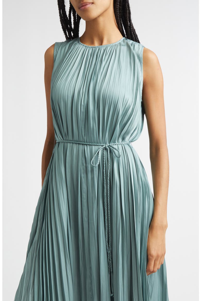 Fianna Plissé Sleeveless Midi Dress, Alternate, color, SEA GLASS