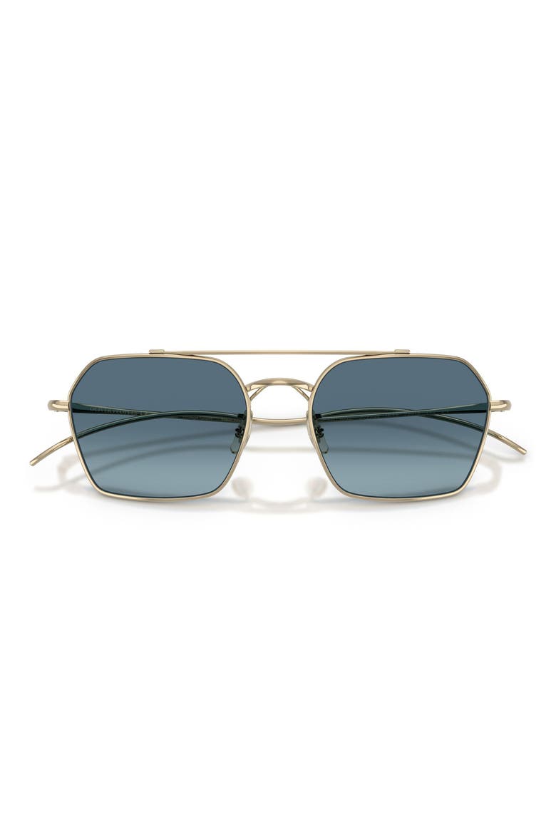 TK-14 53mm Geometric Sunglasses, Alternate, color, GOLD / MARINE GRADIENT