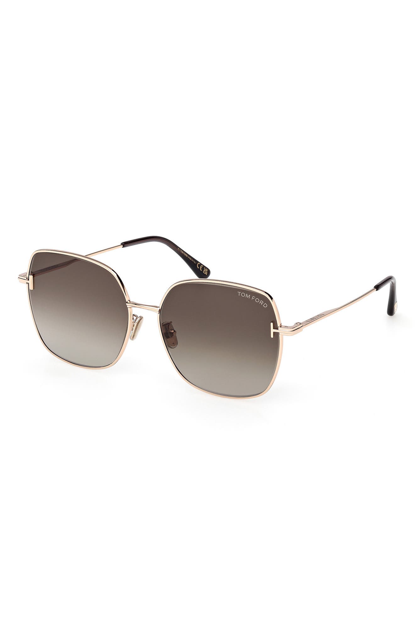 Tom Ford Black Frame Gradient Brown Lens Women\'s Sunglasses Tom Ford Cat Eye Brown Sunglasses for Women for sale | eBay main image 4
