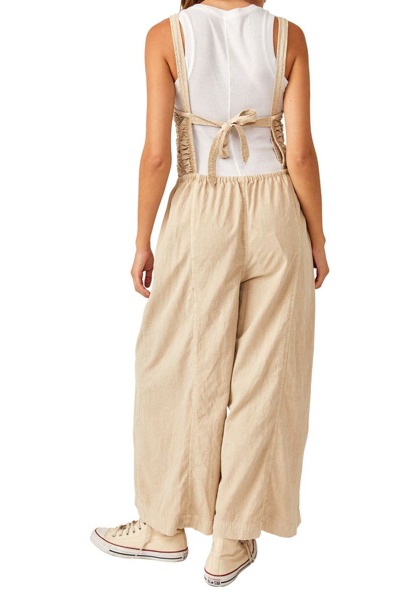 Free People Forever Always Cotton Wide Leg Jumpsuit, Alternate, color, 