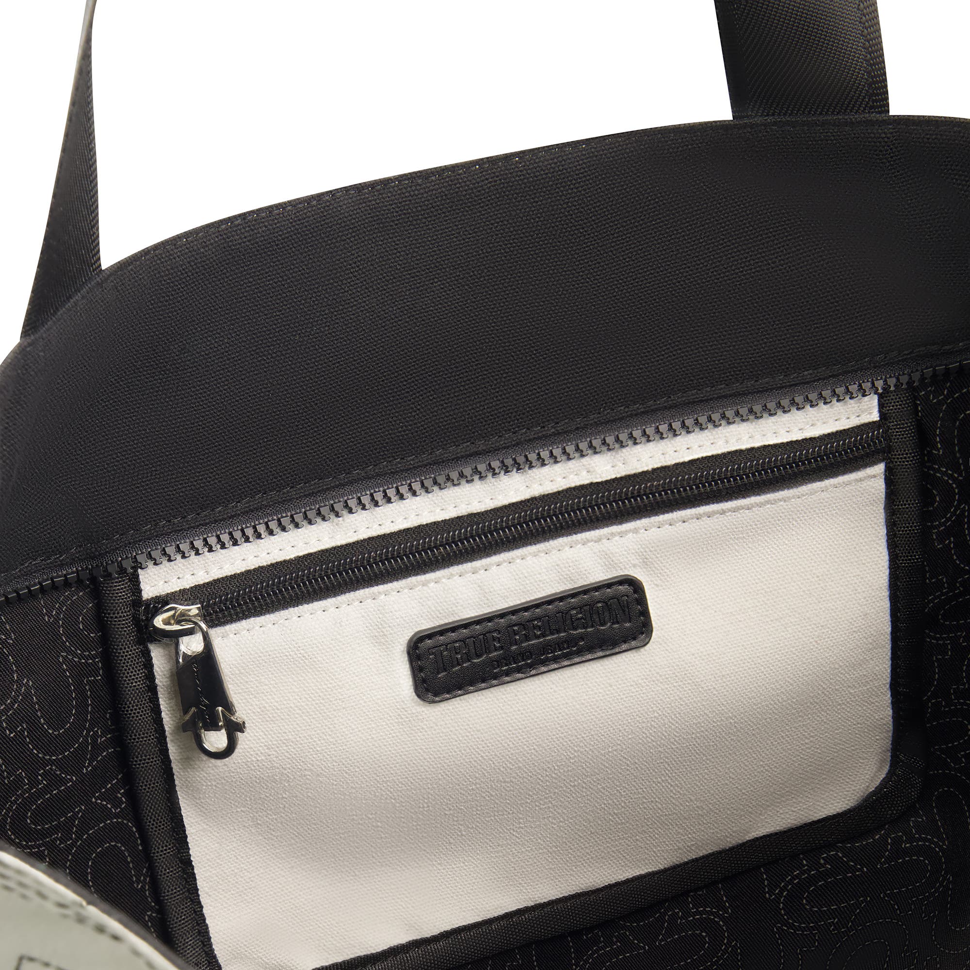 True Religion Logo Stitch Large tote, Alternate, color, 