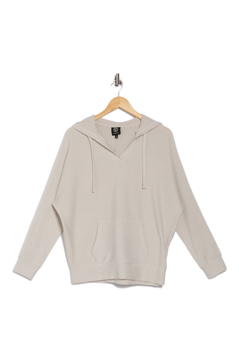 Soft Rib Knit Hoodie, Alternate, color, EGRET