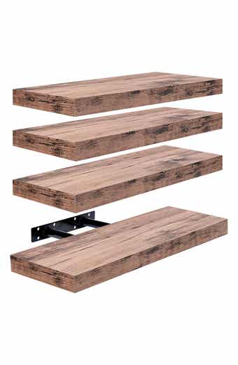 Set of 4 Floating Wall Shelves