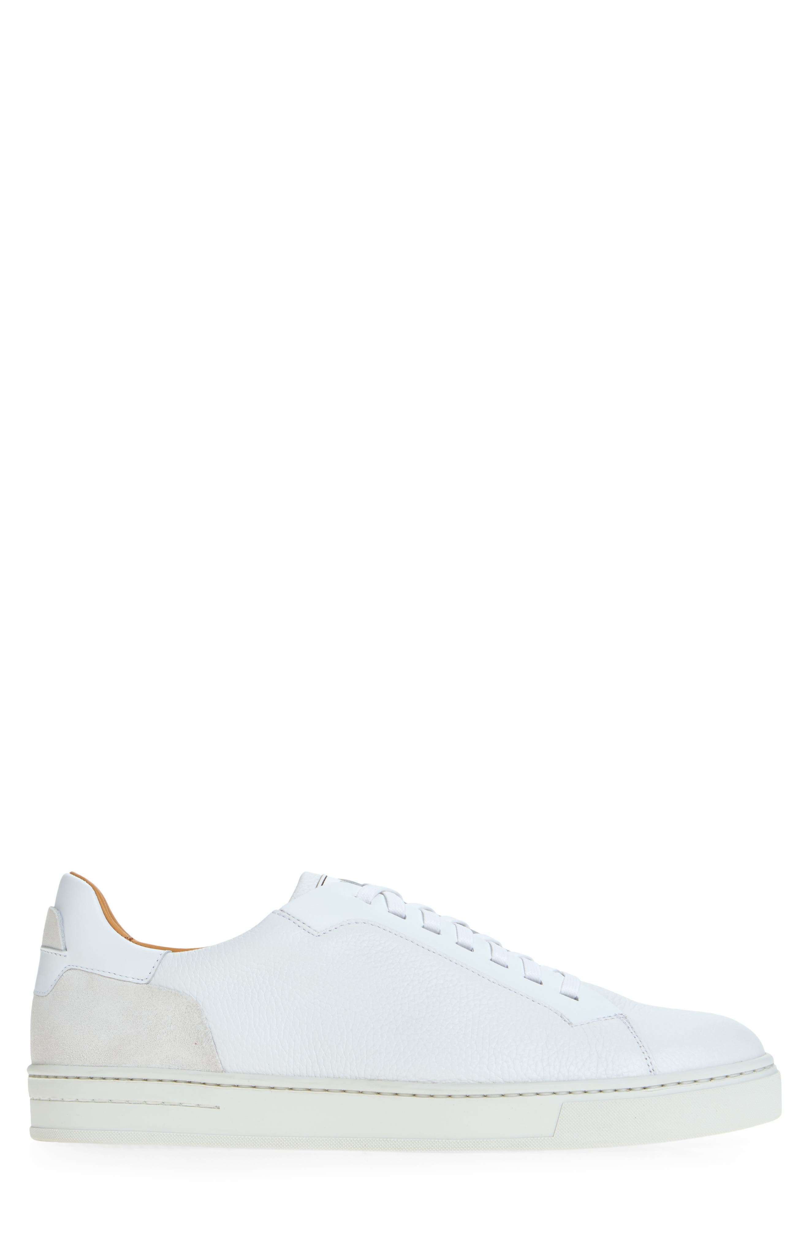 Magnanni Amadeo White Low Top Sneaker, Alternate, color, White