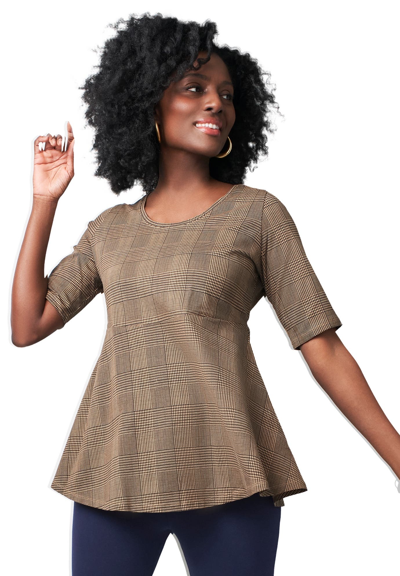 SOFT CAMEL GLEN PLAID