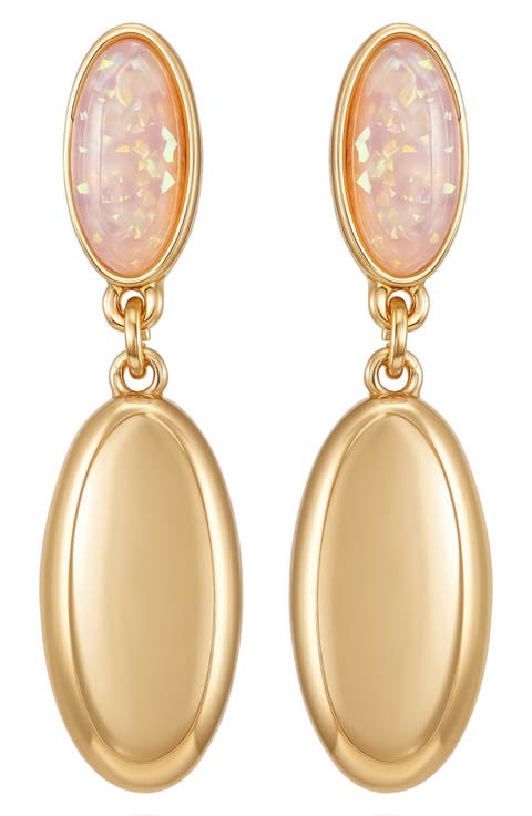 Oval Drop Earrings