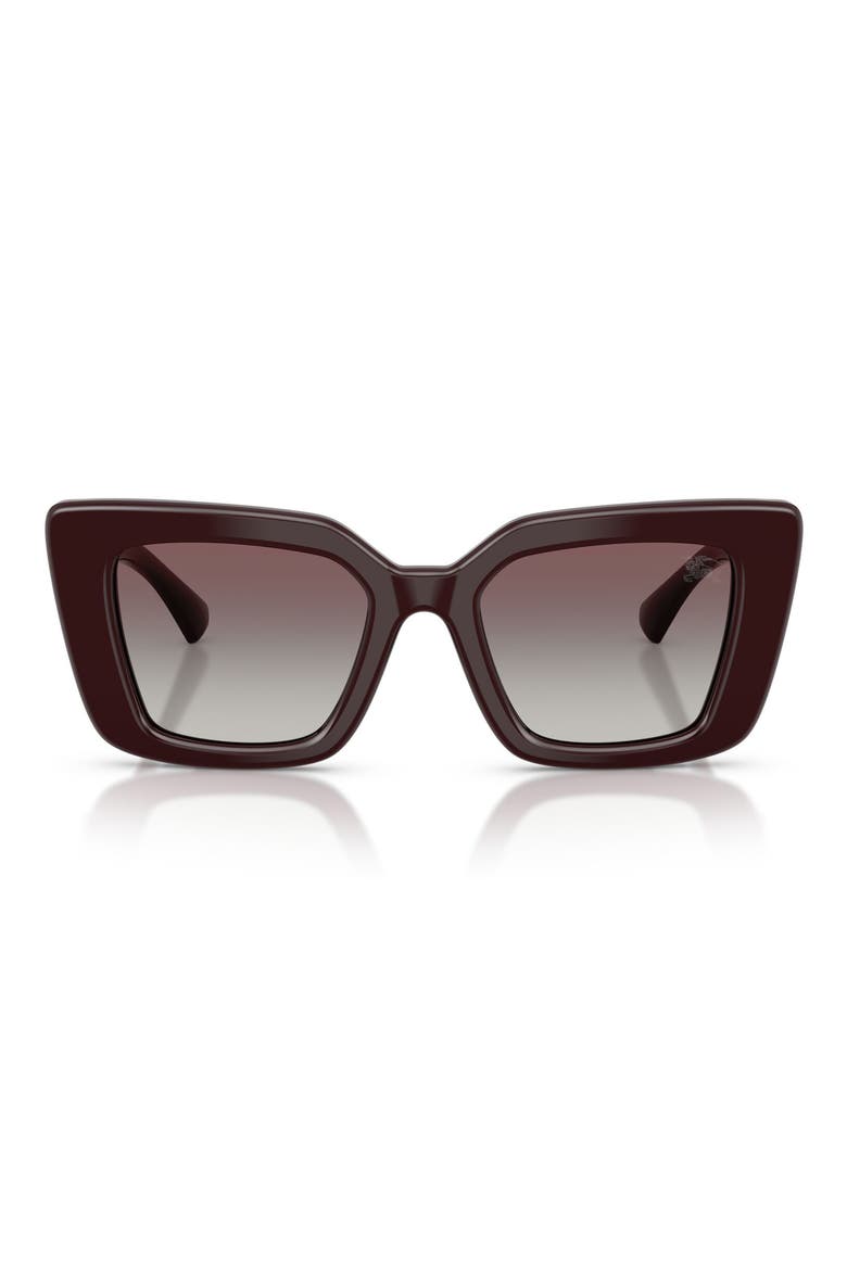 51mm Cat Eye Sunglasses, Main, color, BORDEAUX / GREY GRADIENT