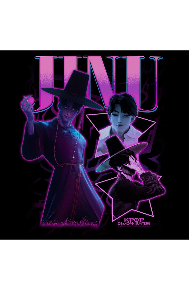 KPop Demon Hunters Boy's KPop Demon Hunters Jinu Saja Collage  Graphic T-Shirt, Alternate, color, Black